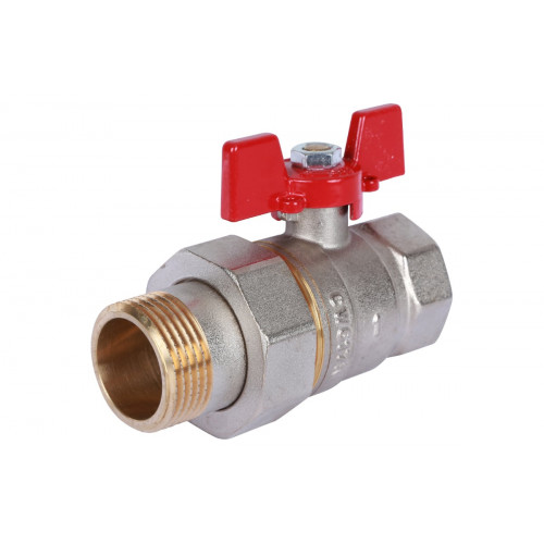 RBV-0005-0510225 ROMMER Шаровой кран с американкой 1 ВН/НР, ручка бабочка