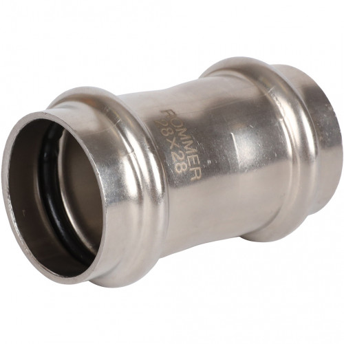 RSS-0017-000028 ROMMER Муфта равнопроходная,ВПр-ВПр 28, из нержавеющей стали прессовой