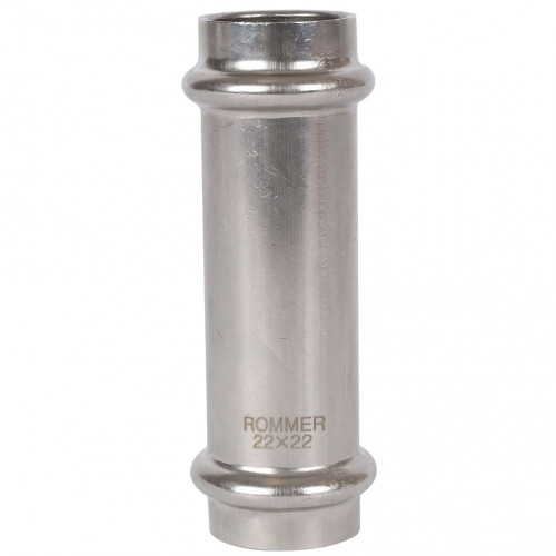 RSS-0017-000022 ROMMER Муфта равнопроходная,ВПр-ВПр 22, из нержавеющей стали прессовой