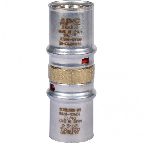 SFP-0003-002020 STOUT Муфта соединительная равнопроходная 20х20 для металлопластиковых труб прессово