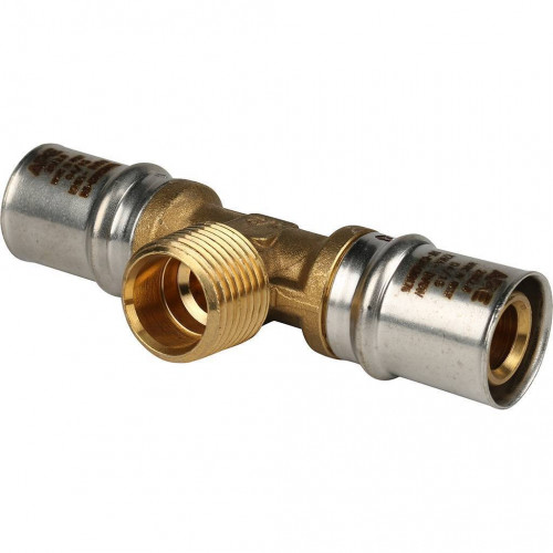 SFP-0008-201220 STOUT Тройник-переходник с наружной резьбой 20х1/2"х20 для металлопластиковых труб п