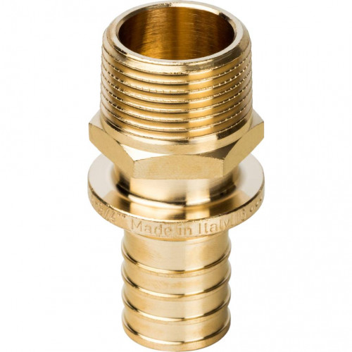 SFA-0001-002534 STOUT Переходник с наружной резьбой 25xR 3/4" для труб из сшитого полиэтилена аксиал