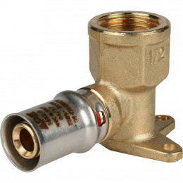 SFP-0018-001216 STOUT Угольник настенный с креплением короткий 1/2"х16 для металлопластиковых труб п