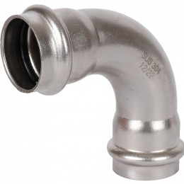 RSS-0003-000028 ROMMER Угольник 90° ВПр-ВПр, 28, из нержавеющей стали прессовой