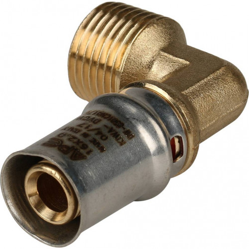 SFP-0011-001216 STOUT Угольник-переходник с наружной резьбой 1/2"х16 для металлопластиковых труб пре