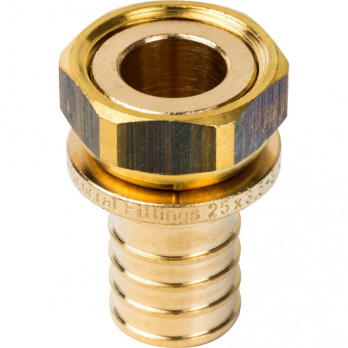 SFA-0019-002534 STOUT Переходник с накидной гайкой 25xG 3/4" для труб из сшитого полиэтилена аксиаль