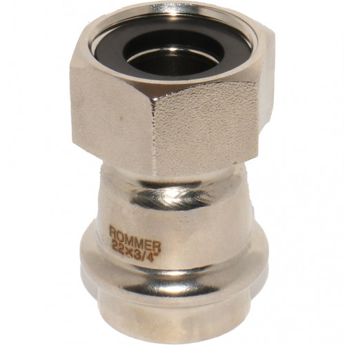 RSS-0026-002234 ROMMER Переходник с накидной гайкой ВПр-ВР, 22х3/4, из нержавеющей стали прессовой