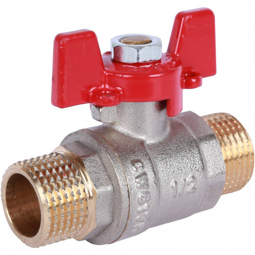 RBV-0007-0410215 ROMMER Шаровой кран 1/2" НР/НР, бабочка