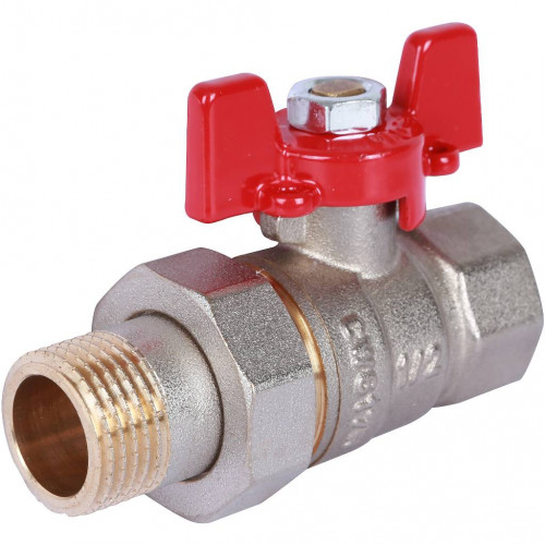 RBV-0005-0510215 ROMMER Шаровой кран с американкой 1/2" ВН/НР, бабочка