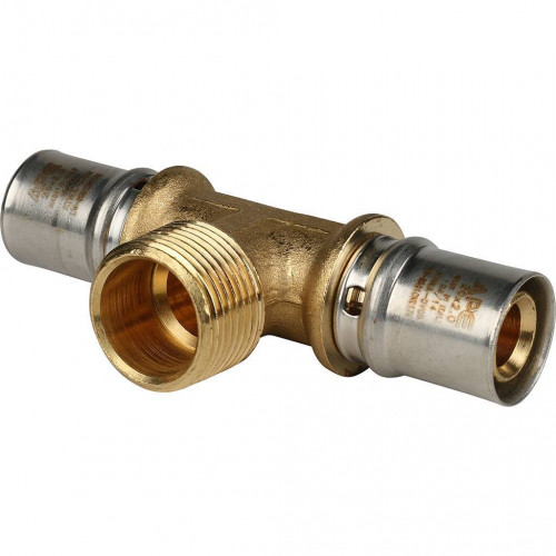 SFP-0008-203420 STOUT Тройник-переходник с наружной резьбой 20х3/4"х20 для металлопластиковых труб п