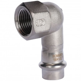 RSS-0009-001512 ROMMER Угольник ВПр-ВР, 15х1/2, из нержавеющей стали прессовой