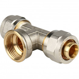 SFS-0012-003420 STOUT Тройник-переходник с внутренней резьбой 3/4"х20 для металлопластиковых труб ви