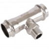 RSS-0016-002812 ROMMER Тройник-переходник ВПр-НР-ВПр, 28х1/2х28, из нержавеющей стали прессовой
