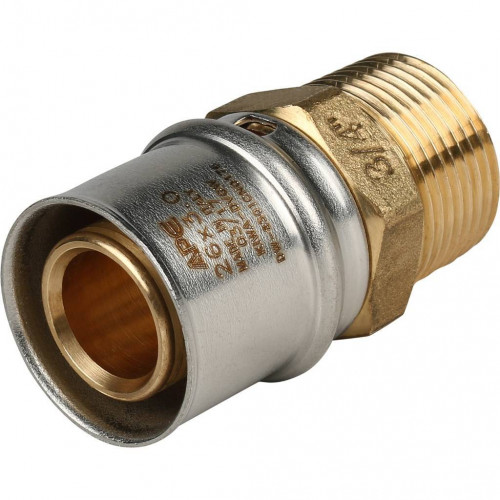 SFP-0001-003426 STOUT Переходник с наружной резьбой 3/4"х26 для металлопластиковых труб прессовой