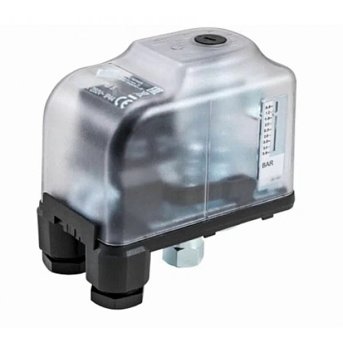 PM/ 5 1/4" - F 250V 16A(10A) реле давления IP44 с накидной гайкой со шкалой и прозрачной крышкой