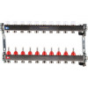 RMS-1201-000010 ROMMER Коллектор из нерж. 10 вых. с расходомерами, с клапаном вып. воздуха и сл