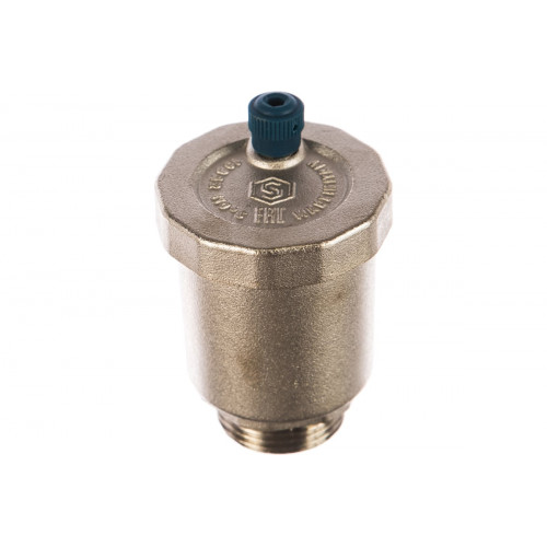 SVS-1011-000020 STOUT Воздухоотводчик автоматический вертикальный выпуск, нар.р. 3/4" никель.
